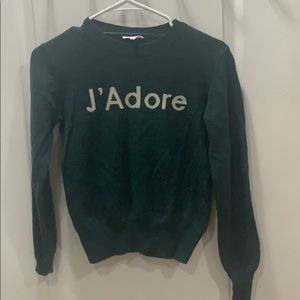 A LOVES A green J’adore sweater